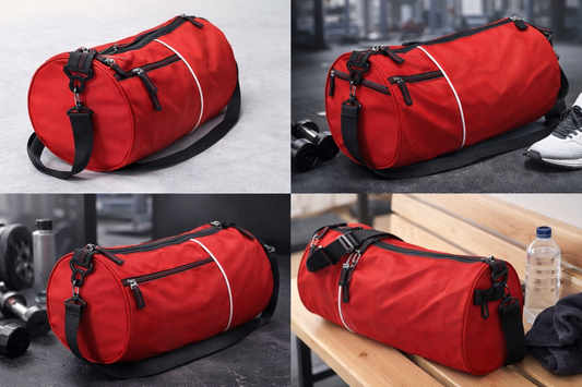 Premium Gym & Travel Duffle Bag – Water-Resistant, Lightweight, Multi-Pocket (Red)
