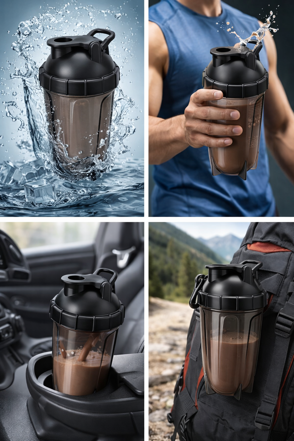 Protein Shaker Bottle with Mixer Ball | Leak-Proof Gym Shaker for Protein & Smoothies