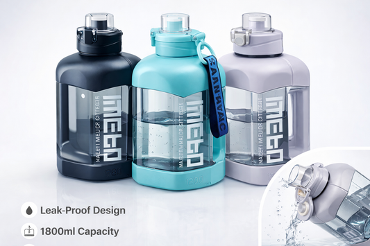 Motivational Water Bottle 2L | Leak-Proof Gym & Fitness Bottle with Time Marker