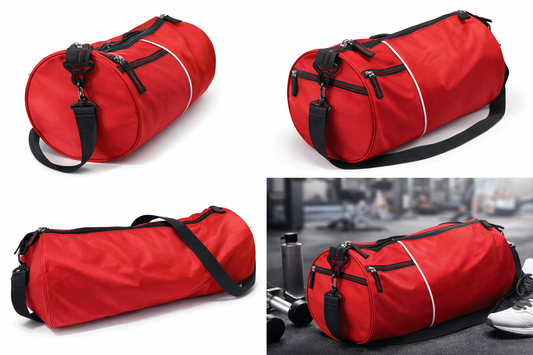 Premium Gym & Travel Duffle Bag – Water-Resistant, Lightweight, Multi-Pocket (Red)