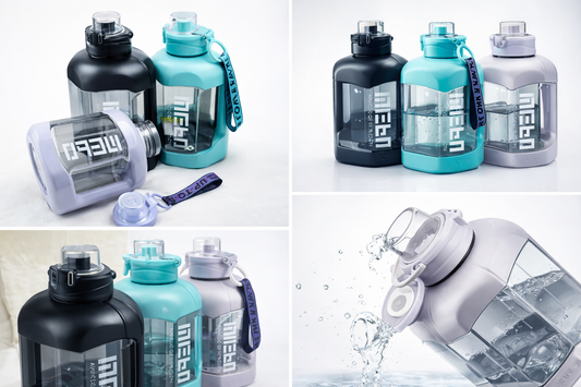 Motivational Water Bottle 2L | Leak-Proof Gym & Fitness Bottle with Time Marker