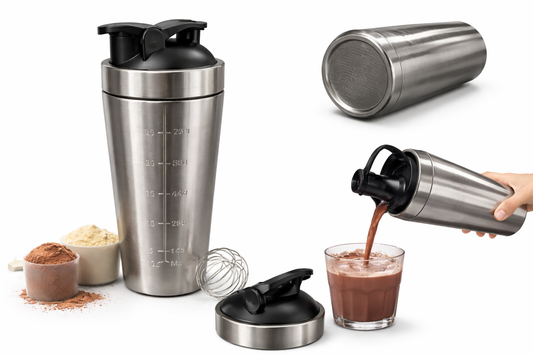 Stainless Steel Protein Shaker Bottle | Leak-Proof Gym & Fitness Shaker | 750 ml